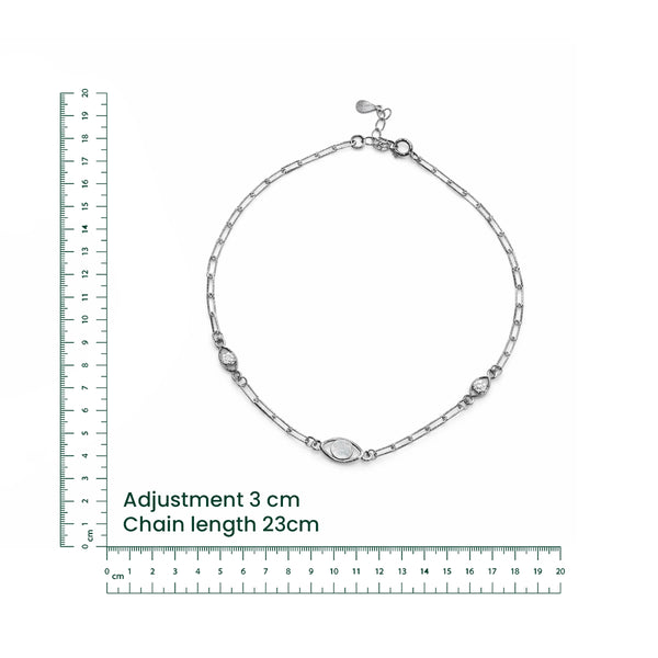 Celestia Eye Silver Anklet