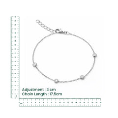The Silver Minimal Crystal Station Bracelet