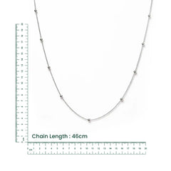 Silver Beaded Station Chain