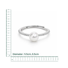 Classic Pearl Silver Ring