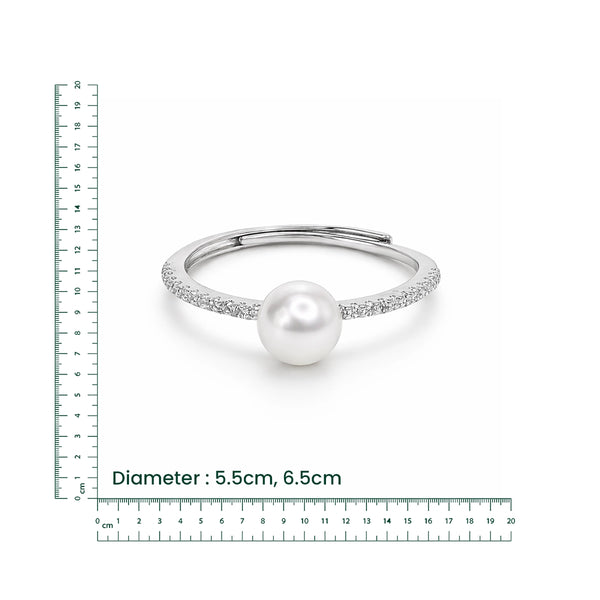 Classic Pearl Silver Ring