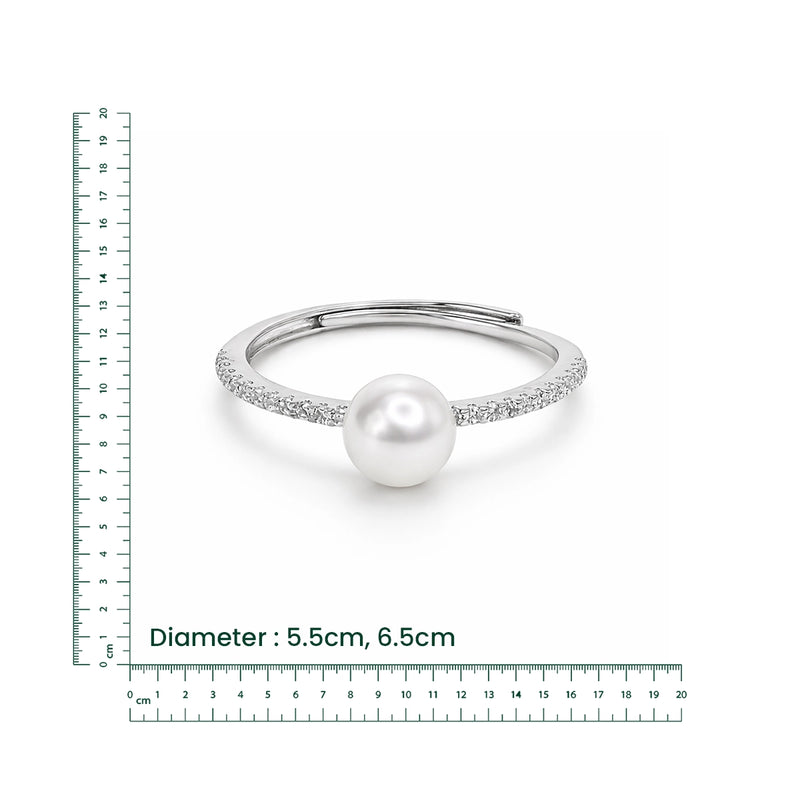 Classic Pearl Silver Ring