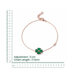 Rose Gold Four-Leaf Clover Bracelet
