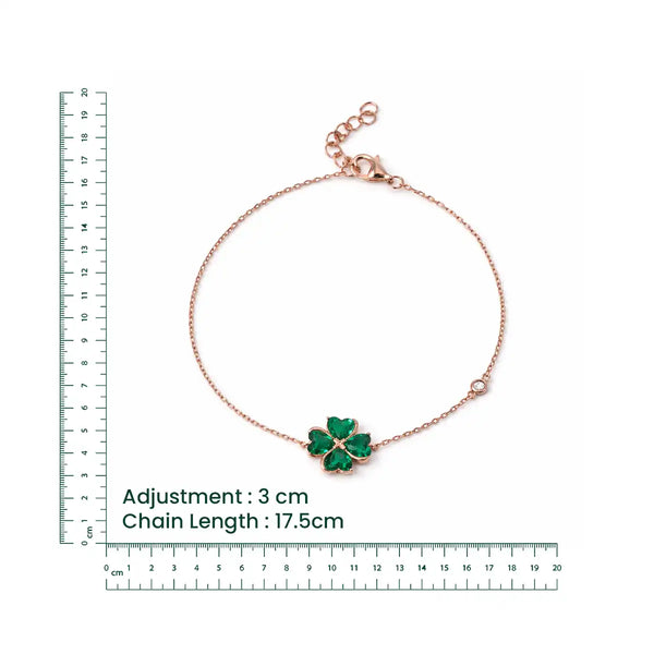 Rose Gold Four-Leaf Clover Bracelet