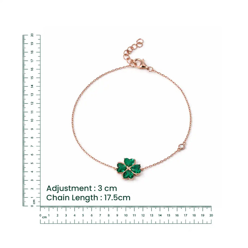 Rose Gold Four-Leaf Clover Bracelet