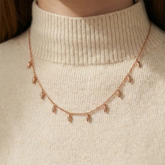 Rose Gold Spear Charm Necklace