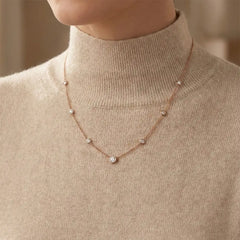 Rose Gold Midnight Dew Necklace