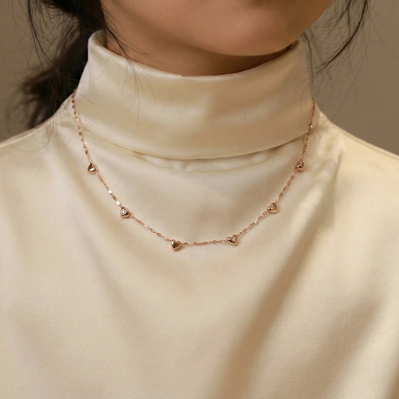 Rose Gold Eternal Love Heart Necklace