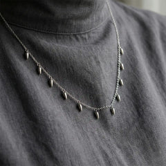Silver Spear Charm Necklace