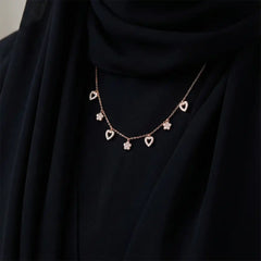 Rose Gold Heart-Star Necklace