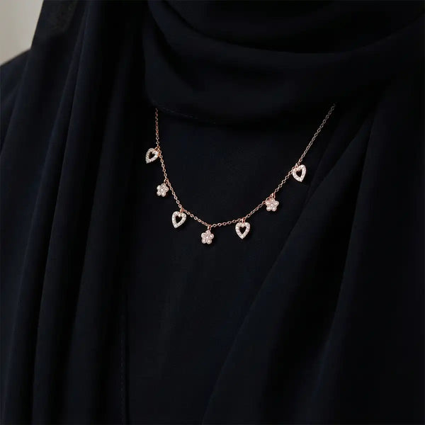 Rose Gold Heart-Star Necklace