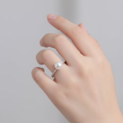 Classic Pearl Silver Ring