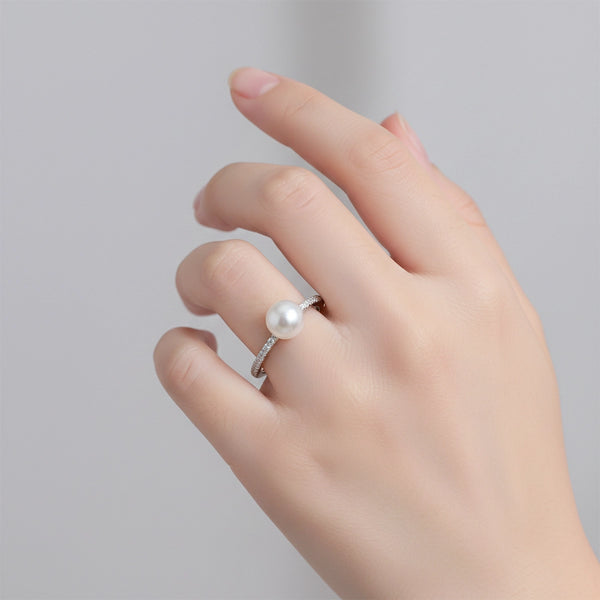 Classic Pearl Silver Ring