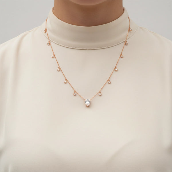 Rose Gold Drop Necklace