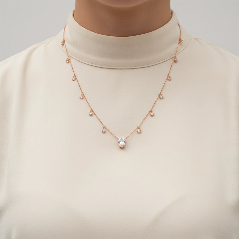 Rose Gold Drop Necklace