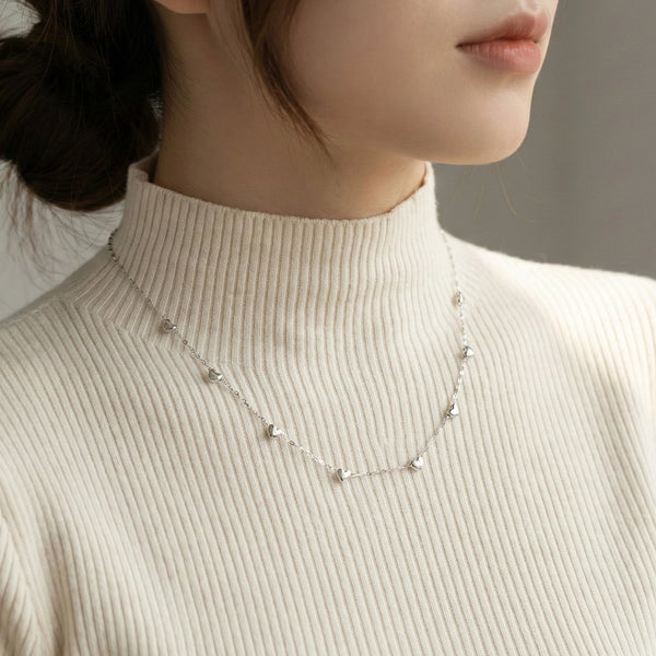 Silver Eternal Love Heart Necklace