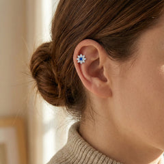Blue BloomStar Silver Stud