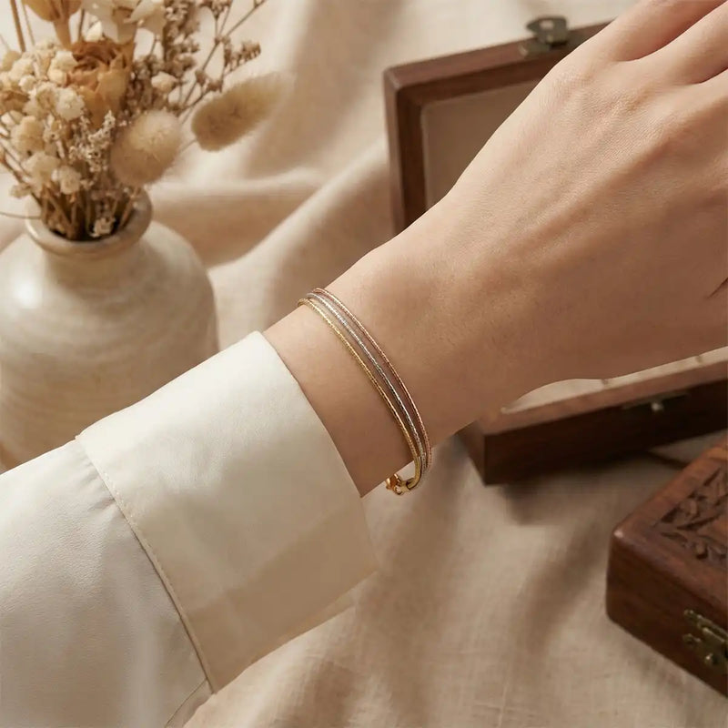 Trinity Glow Silver Bracelet