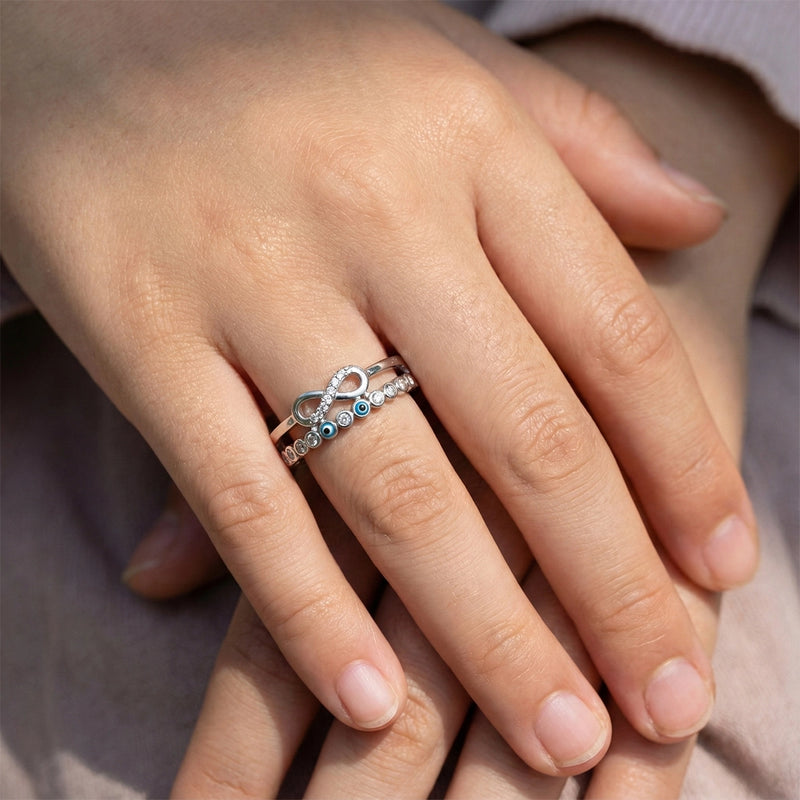 Silver Heart Band Ring