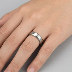 Classic Two-Tone Silver Band Ring