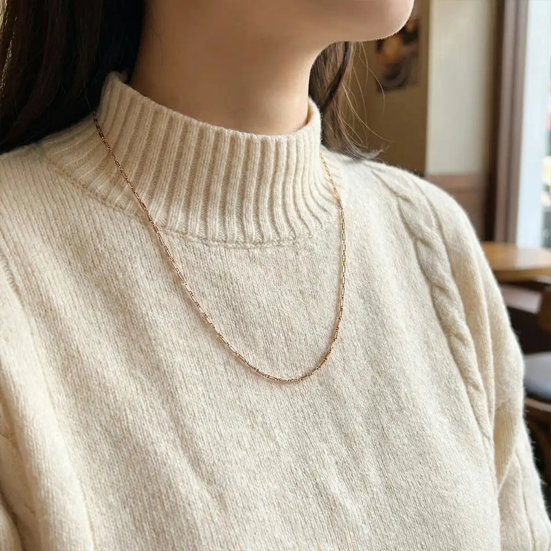 Rose Gold Cylinder Chain