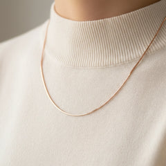 Rose Gold Smooth Flat Chain
