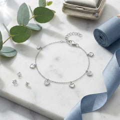 Silver Heart Charm Bracelet