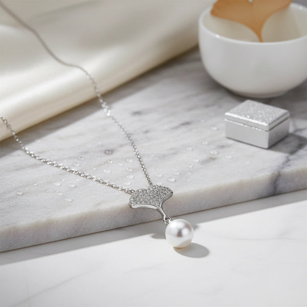 Pearl Fan Necklace