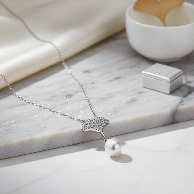 Pearl Fan Necklace