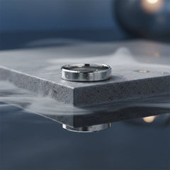 Classic Two-Tone Silver Band Ring (Personalised Engraving)