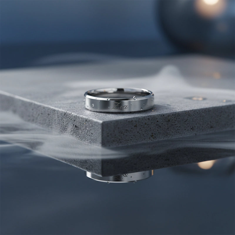 Classic Two-Tone Silver Band Ring (Personalised Engraving)