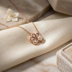 Rose Petal Pendant Necklace