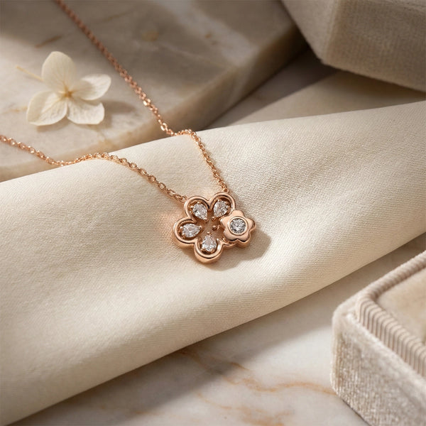 Rose Petal Pendant Necklace