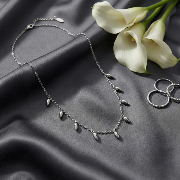 Silver Spear Charm Necklace