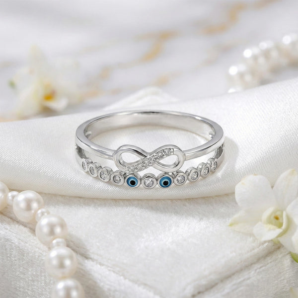Silver Heart Band Ring