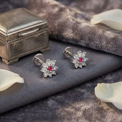 Rose BloomStar Silver Stud