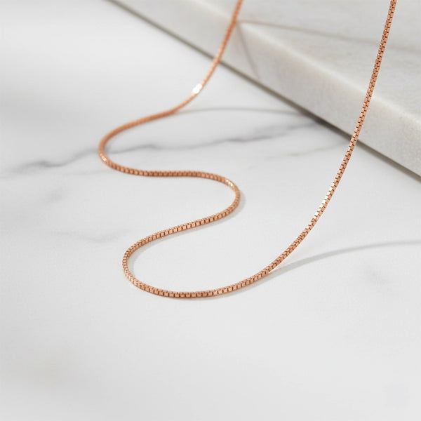 Rose Gold Smooth Flat Chain
