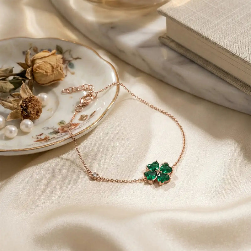 Rose Gold Four-Leaf Clover Bracelet