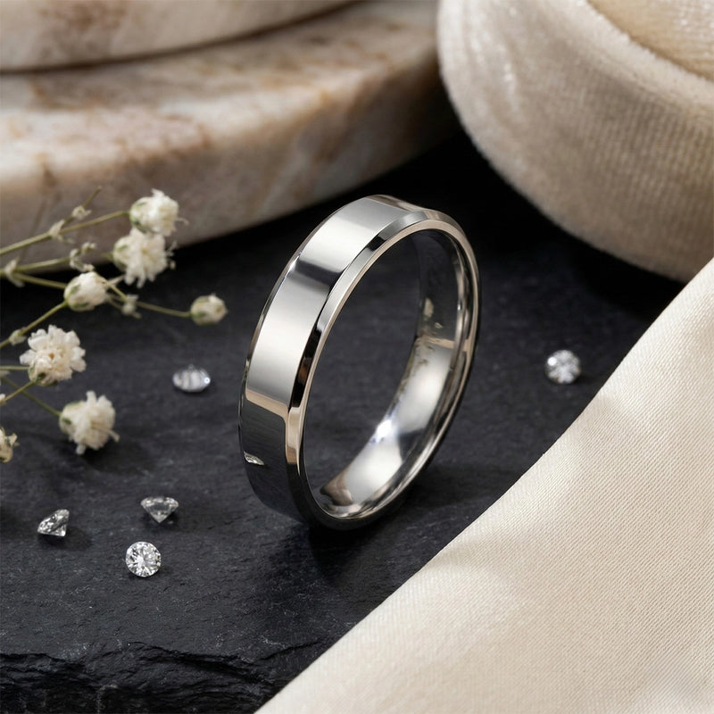 Classic Two-Tone Silver Band Ring