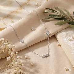 Silver Infinity & Icons Station Necklace