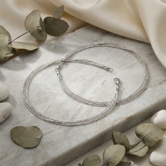 Silver Layered Chain Anklet