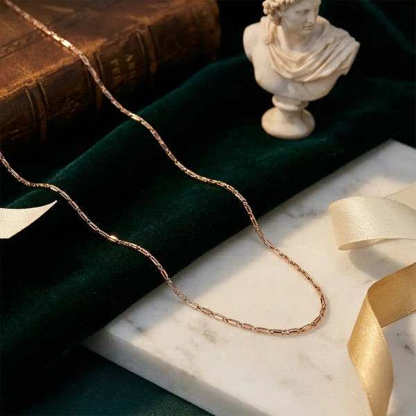 Rose Gold Cylinder Chain
