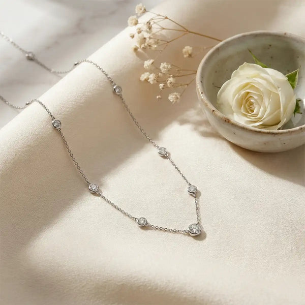 Silver Midnight Dew Necklace