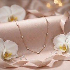 Rose Gold Midnight Dew Necklace