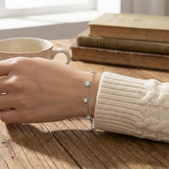 Silver Sunburst Charm Bracelet