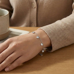 Silver Heart Charm Bracelet