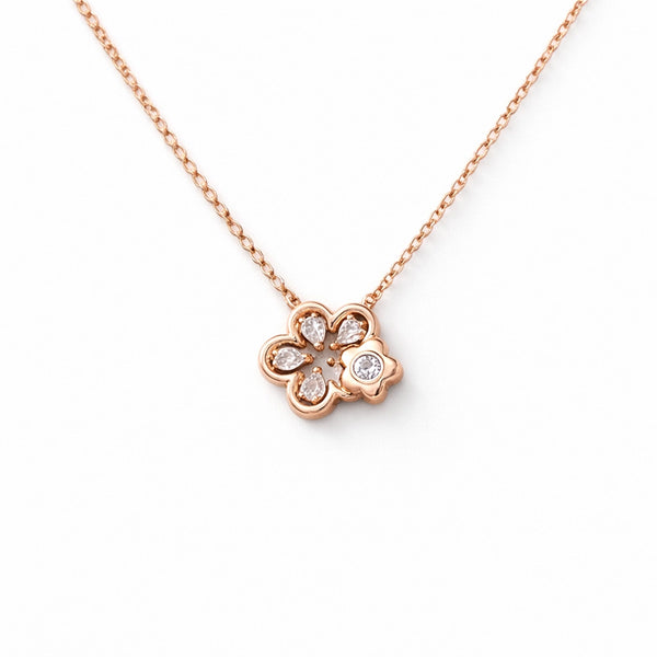 Rose Petal Pendant Necklace