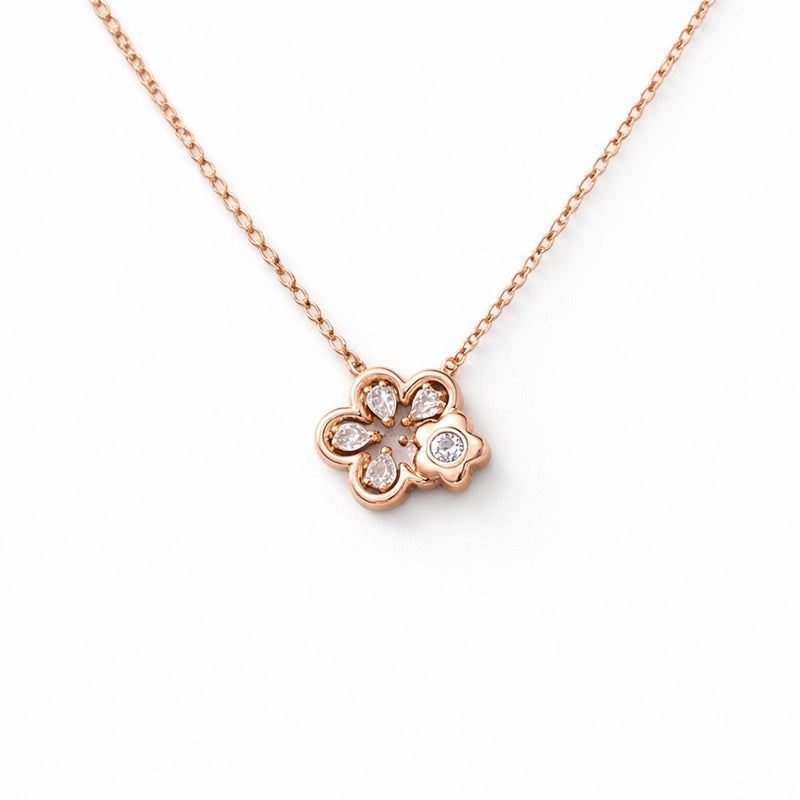 Rose Petal Pendant Necklace