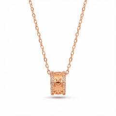 Rose Gold Happy Aura Slider Necklace