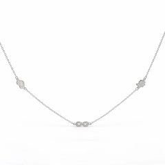 Silver Infinity & Icons Station Necklace